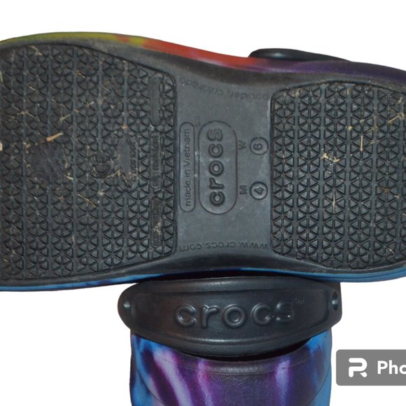 Crocs Bistro Tie Dye Adult Clogs work clogs slip resistant shoes size 6 - Picture 4 of 4